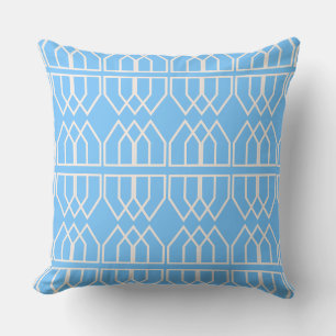 Coussin Flèches blanches sur Ciel clair doux bleu