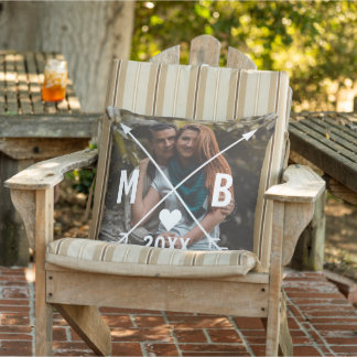 Coussin Flèches Coeur d'Amour Monogrammé Personnalisées 20