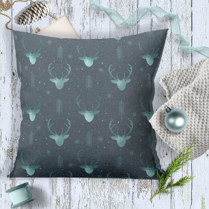 Coussin Flèches de cerfs Motif V2 ID Turquoise861