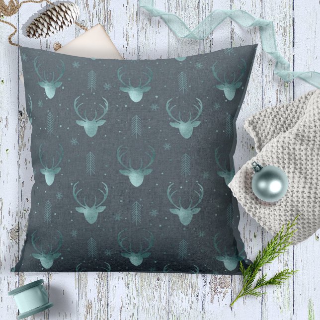 Coussin Flèches de cerfs Motif V2 ID Turquoise861 (Créateur téléchargé)