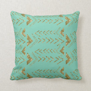 Coussin Flèches de menthe et d'or