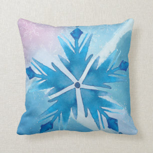 Coussin Flèches de neige bleues Lancer l'oreiller