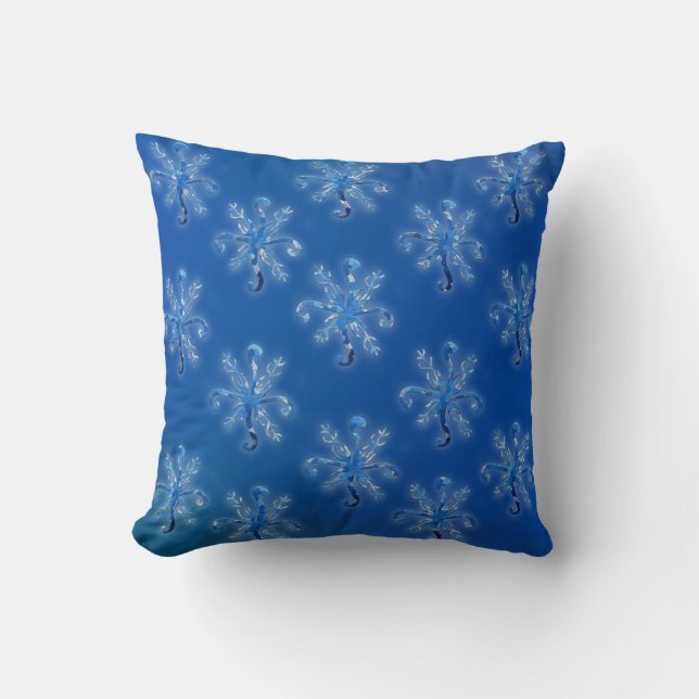 Coussin Flèches de neige cristallines (Recto)