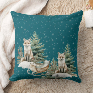 Coussin Flèches de neige de l'arbre de Noël Fox