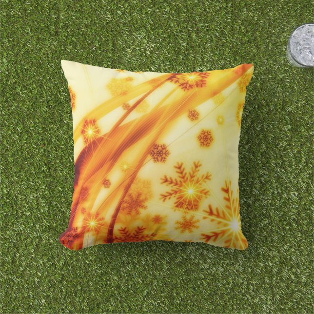 Coussin Flèches de Noël dorées (Herbe)