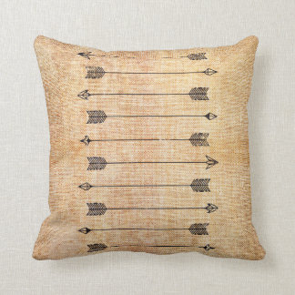 Coussin Flèches de toile rustiques de hippie