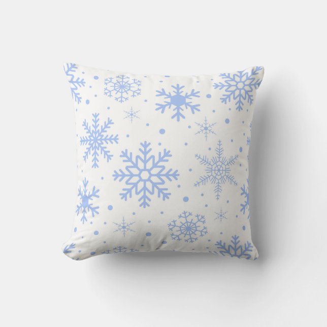 Coussin Flèches d'hiver bleu (Recto)