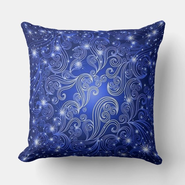 Coussin Flèches et étoiles bleues célestes Lancer l'oreill (Recto)