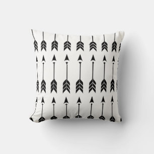 Coussin Flèches noir et blanc Boho