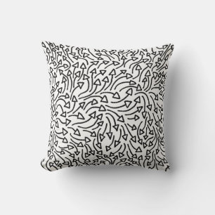 Coussin Flèches - Noir sur Blanc