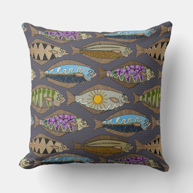 Coussin Flétan de l'Alaska (Recto)