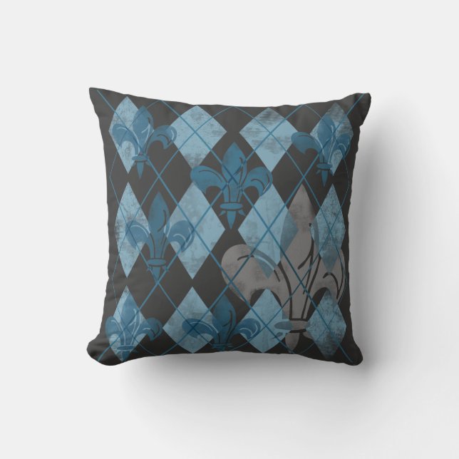 Coussin Fleur à motifs de losanges de lis Pillows (Recto)