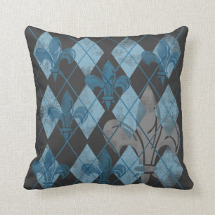 Coussin Fleur à motifs de losanges de lis Pillows