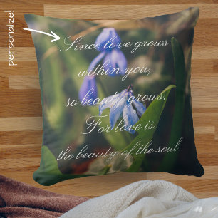 Coussin Fleur à ressort bleu