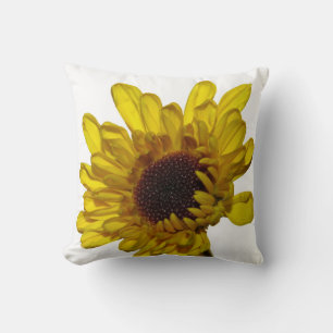 Coussin Fleur Abstraite Jaune Doré Fleur Cadeau Favor