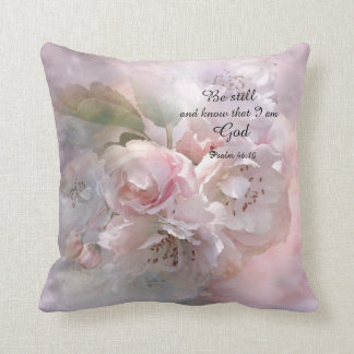 Coussin Fleur apaisante avec message biblique Cushion
