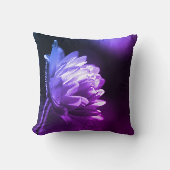 Coussin Fleur Au Soleil Noir Et Blanc Couleur Tint (Recto)