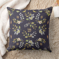 Fleur Automne Crème sans joint, Sage, Bleu Marine