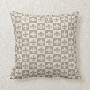 Coussin Fleur beige de lis