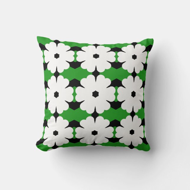 Coussin Fleur blanche moderne simple (Recto)