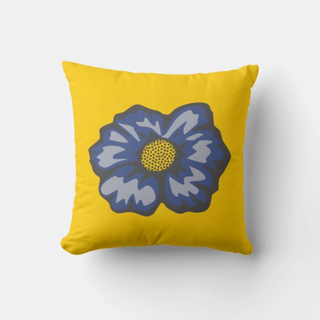 Coussin Fleur bleue (Recto)