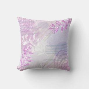 Coussin Fleur botanique abstraite moderne tendance