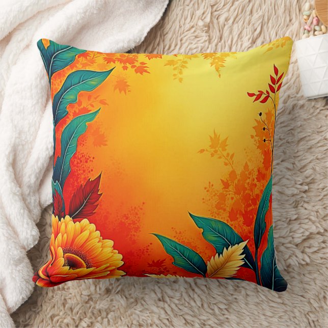 Coussin Fleur botanique chaude (Couverture)