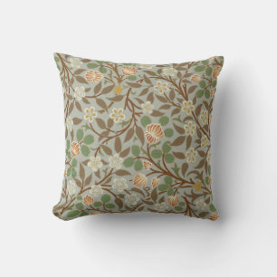 Coussin Fleur botanique de trèfle William Morris