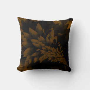 Coussin Fleur brun et noir