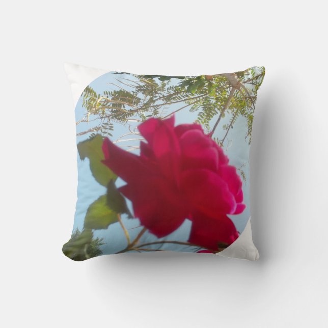 Coussin Fleur céleste : Un Rose contre le ciel (Recto)