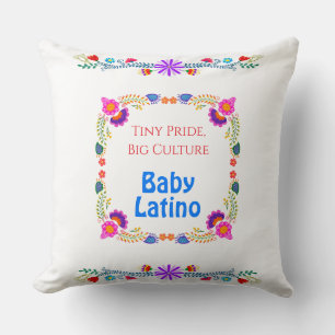 Coussin Fleur colorée du patrimoine hispanique national