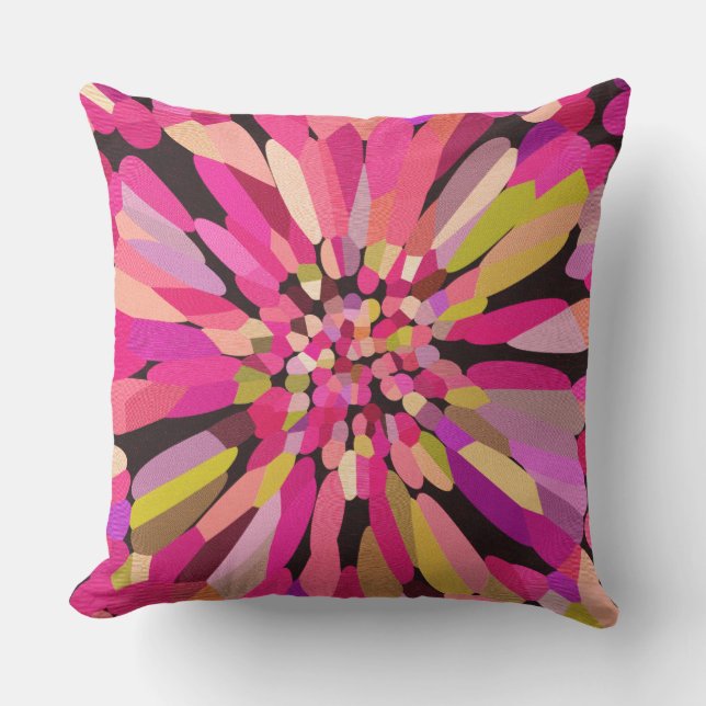 Coussin Fleur Confetti Rose (Recto)