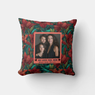 Coussin Fleur d'Amaryllis Meilleure Maman Mummy Décor Diy