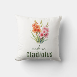 Coussin Fleur d'août Gladiolus Naissance Plat Merci