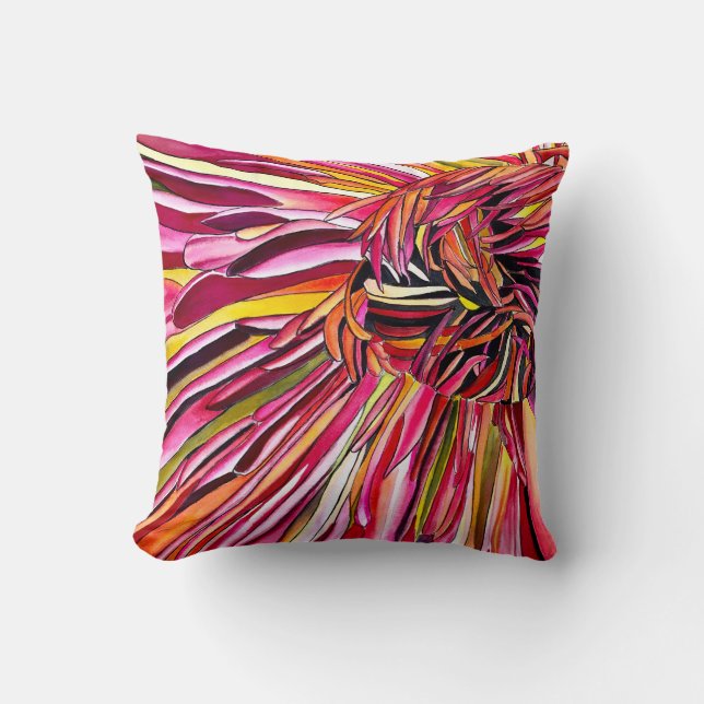 Coussin Fleur d'aquarelle Chrysanthemum (Recto)