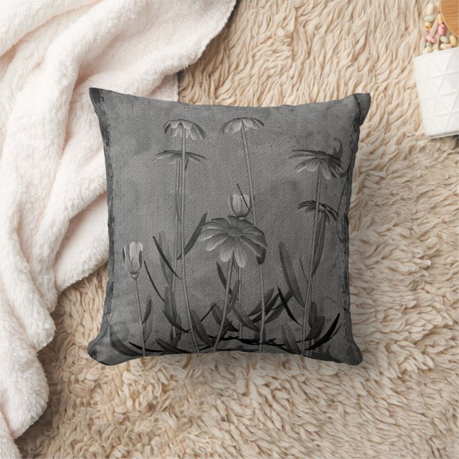 Coussin Fleur d'art gris (Couverture)