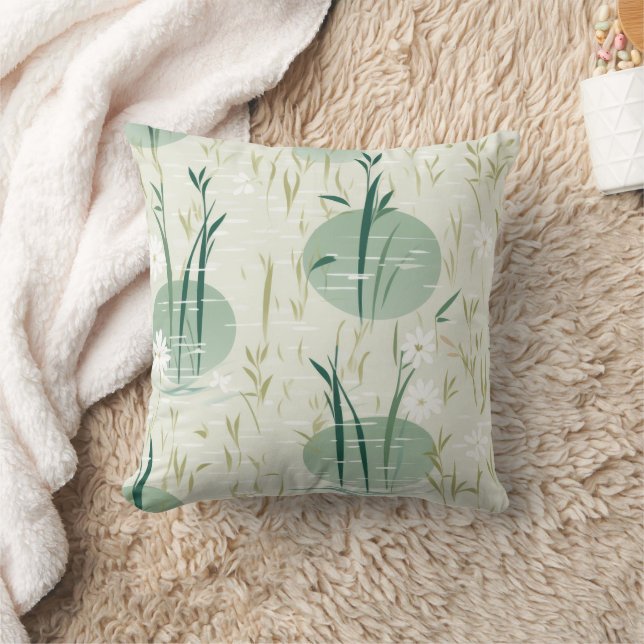 Coussin Fleur de bambou sereine asiatique  (10) (Couverture)
