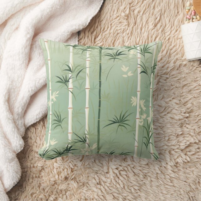 Coussin Fleur de bambou sereine asiatique  (2) (Couverture)