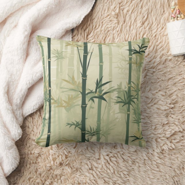 Coussin Fleur de bambou sereine asiatique  (3) (Couverture)