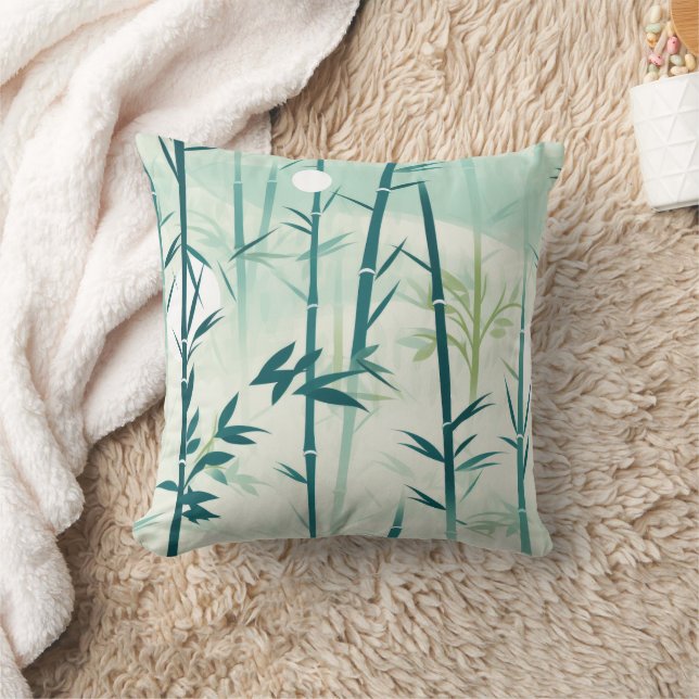 Coussin Fleur de bambou sereine asiatique  (5) (Couverture)