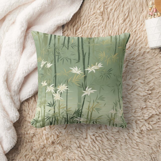 Coussin Fleur de bambou sereine asiatique  (6) (Couverture)