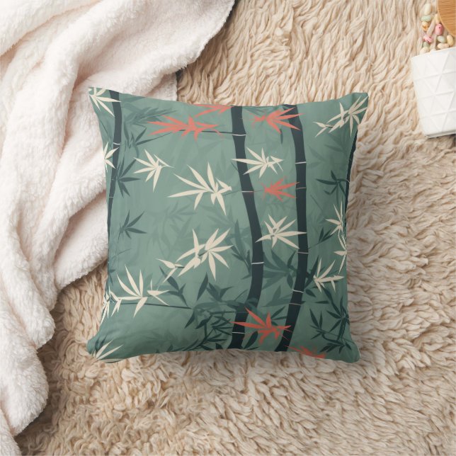 Coussin Fleur de bambou sereine Asiatique  (7) (Couverture)