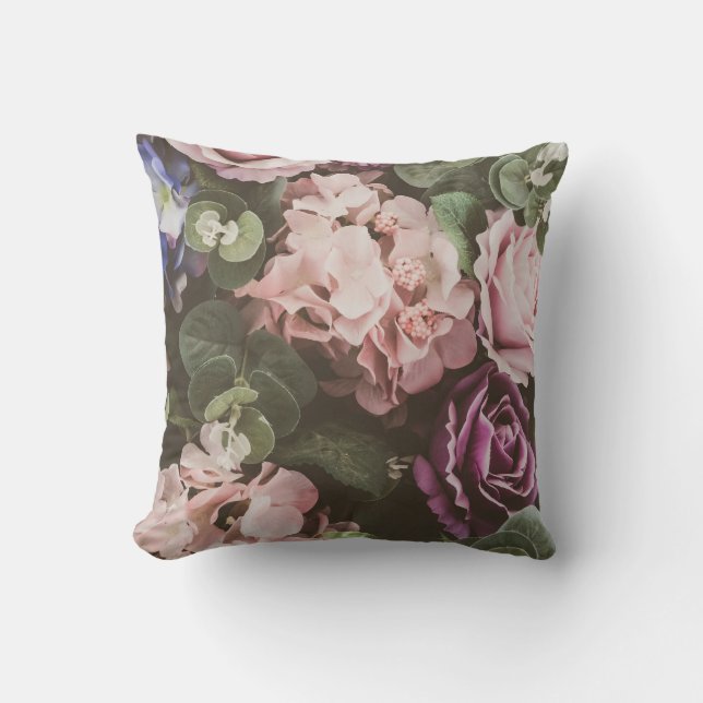 Coussin Fleur de bouquet, filtre vintage, beau fond (Recto)