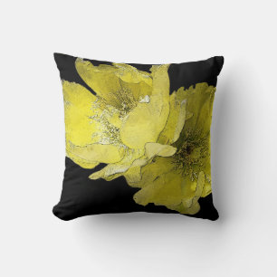 Coussin Fleur de cactus MoJo Coussin, Jaune