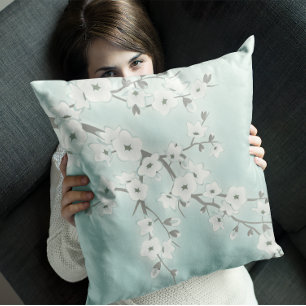 Coussin Fleur de cerisier blanc