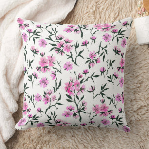 Coussin Fleur de cerisier blanc sur blanc