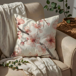 Coussin Fleur de cerisier délicate sans couture 