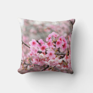 Coussin Fleur de cerisier Fleurs d'arbre japonaises rose f
