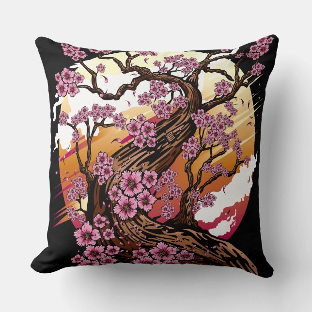 Coussin Fleur de cerisier sauvage (Recto)