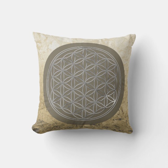 Coussin Fleur de DES Lebens - ARGENT de la vie/Blume (Recto)
